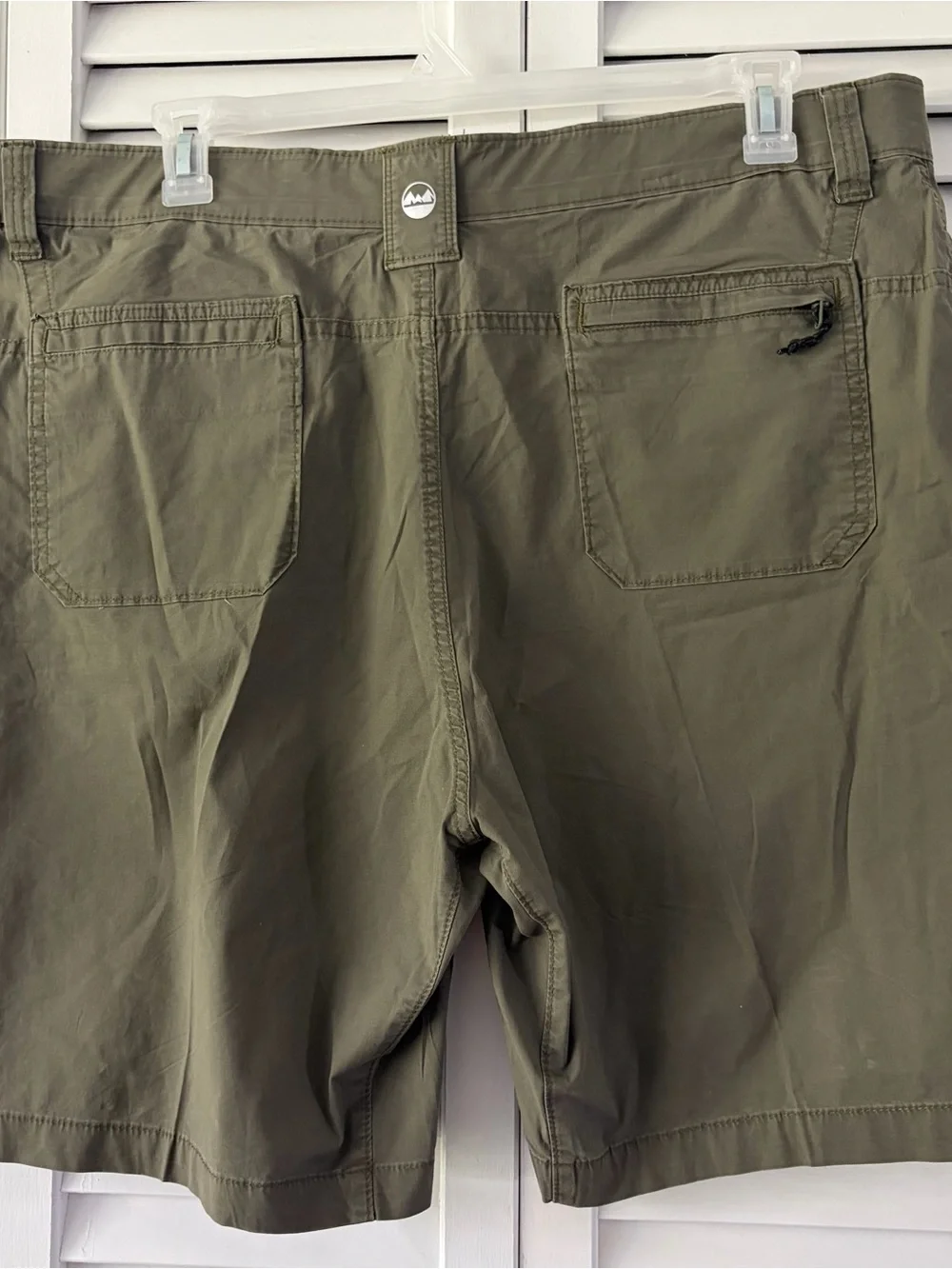 Wrangler Olive Green Hybrid Shorts with Webbing Belt